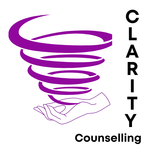 Clean refreign logo for counselling services in purpal