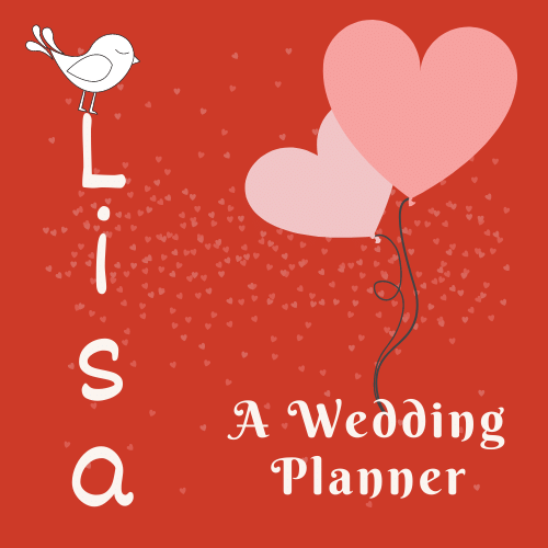 Colourful logo design for wedding planner with a bird